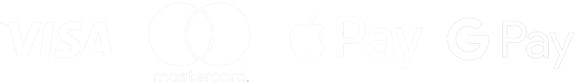 Visa, Mastercard, Maestro, Apple Pay, Google Pay Accepted
